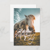 Carte Heureuse Sainte-Valentin avec regard Cheval (Devant / Derrière)