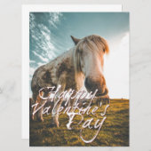 Carte Heureuse Sainte-Valentin avec regard Cheval (Devant / Derrière)