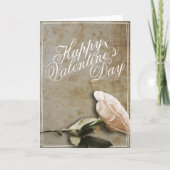 Carte Heureuse Sainte-Valentin avec Rose (Devant)