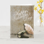 Carte Heureuse Sainte-Valentin avec Rose (Fleur jaune)