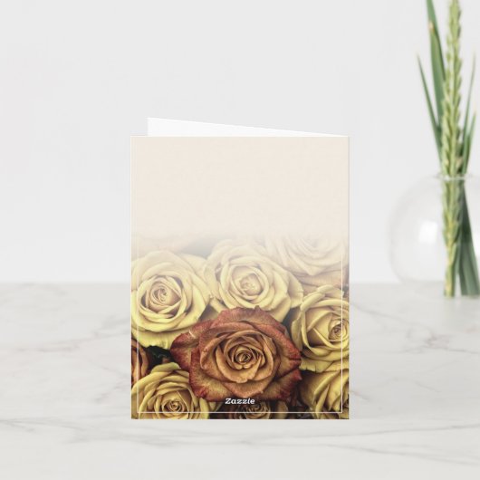 Carte Heureuse Sainte-Valentin avec Rosenbouquet jaune (Dos)