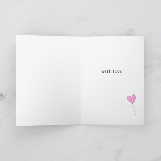 Carte Heureuse Sainte-Valentin - Ballons en forme de coe (Intérieur)