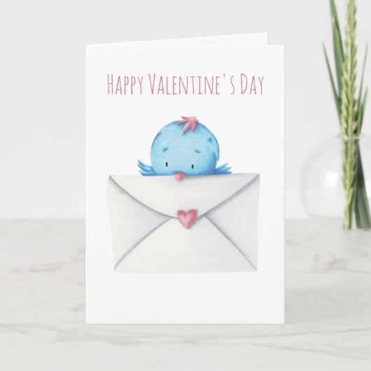 Carte Heureuse Sainte-Valentin Bird (Devant)