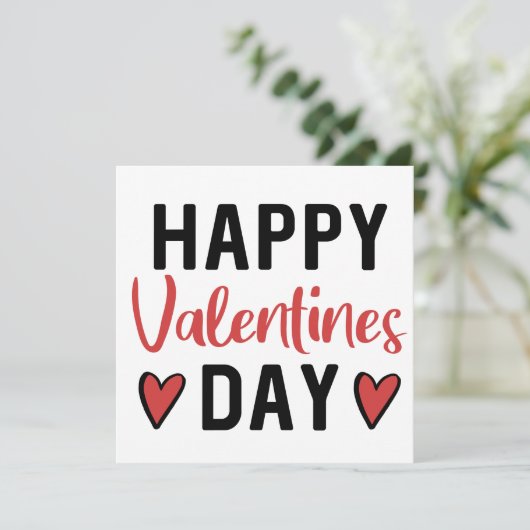 Carte Heureuse Sainte-Valentin // Blank Valentine's Day (Debout devant)