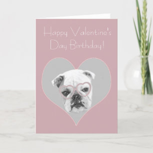 Carte Heureuse Sainte-Valentin Bulldog Anniversair