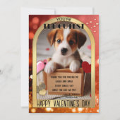 Carte Heureuse Sainte-Valentin Chien Chien Mignonn (Devant)