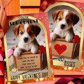 Carte Heureuse Sainte-Valentin Chien Chien Mignonn