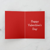 Carte Heureuse Sainte-Valentin - Chien coupé dans le mon (Intérieur)