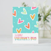 Carte Heureuse Sainte-Valentin Coeur mignon (Debout devant)