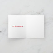 Carte Heureuse Sainte-Valentin coeur rouge script person (Intérieur)