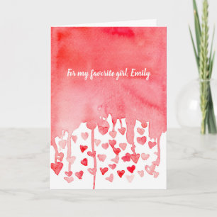 Carte Heureuse Sainte-Valentin copine en plein coeur