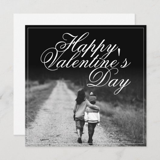 Carte Heureuse Sainte-Valentin - côte à côte (Devant / Derrière)