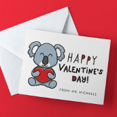 Carte HEUREUSE SAINTE-VALENTIN Cute Koala Bear