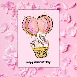 Carte Heureuse Sainte-Valentin de balloon à air chaud