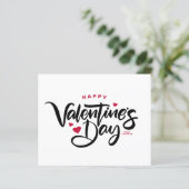 Carte Heureuse Sainte-Valentin de calligraphie mod (Debout devant)
