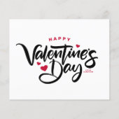 Carte Heureuse Sainte-Valentin de calligraphie mod (Devant)