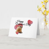 Carte Heureuse Sainte-Valentin de cobaye marron (Fleur jaune)