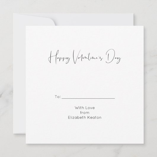 Carte Heureuse Sainte-Valentin de coeur Turquoise Love S (Dos)