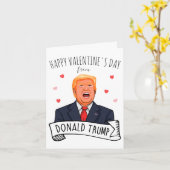 Carte Heureuse Sainte-Valentin de Donald Trump (Fleur jaune)