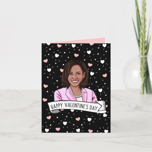 Carte Heureuse Sainte-Valentin de Kamala Harris (Devant)
