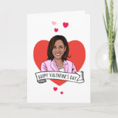 Carte Heureuse Sainte-Valentin de Kamala Harris (Devant)