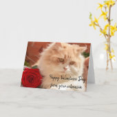 Carte Heureuse Sainte-Valentin De Votre Chat Catsonova (Fleur jaune)