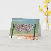 Carte Heureuse Sainte-Valentin Deux Coeurs Deux Vélos (Fleur jaune)