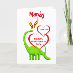Carte Heureuse Sainte-Valentin Dragon Vert