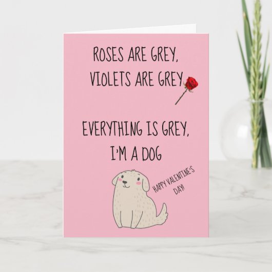 Carte Heureuse Sainte-Valentin du chien (Devant)