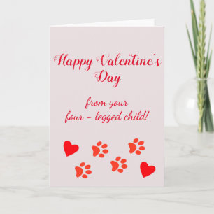 Carte Heureuse Sainte-Valentin du chien de chat pour ani