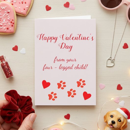 Carte Heureuse Sainte-Valentin du chien de chat pour ani