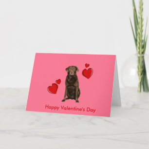 Carte Heureuse Sainte-Valentin du Labrador au choc