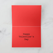 Carte "Heureuse Sainte-Valentin" en noir de coeur (Intérieur)