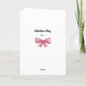 Carte Heureuse Sainte-Valentin-fille (Dos)