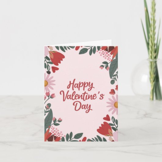 Carte Heureuse Sainte-Valentin Floral Holiday (Devant)