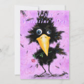 Carte Heureuse Sainte-Valentin - In Love Crow - Romantiq (Devant)