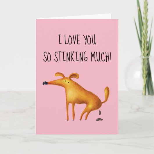 Carte Heureuse Sainte-Valentin Je t'aime tellement puant (Devant)