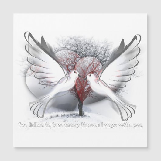 Carte heureuse Sainte-Valentin magnatique (Devant)