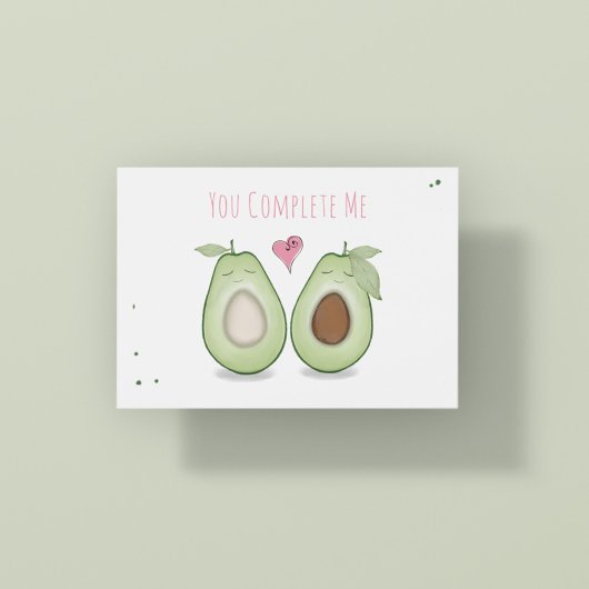 Carte Heureuse Sainte-Valentin mignon Drôle Simple Avoca