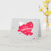 Carte Heureuse Sainte-Valentin mignonne (Fleur jaune)