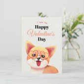 Carte Heureuse Sainte-Valentin mignonne (Debout devant)