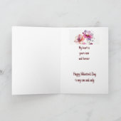 Carte Heureuse Sainte-Valentin Mon coeur est à vous (Intérieur)