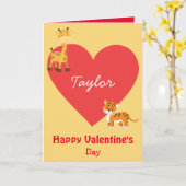 Carte Heureuse Sainte-Valentin mon enfant (Fleur jaune)