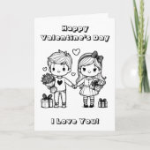 Carte Heureuse Sainte-Valentin | Page Color Me (Devant)