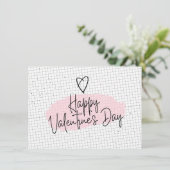 Carte Heureuse Sainte-Valentin Papier Grille du ca (Debout devant)