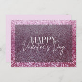 Carte Heureuse Sainte-Valentin Parties scintillant (Devant / Derrière)