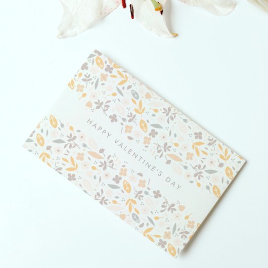 Carte HEUREUSE SAINTE-VALENTIN | PERSONNALISÉ | Floral C