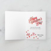 Carte Heureuse Sainte-Valentin Photo Coeurs romantiques (Intérieur)