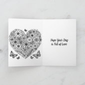 Carte Heureuse Sainte-Valentin pour elle | Page Couleur (Intérieur)