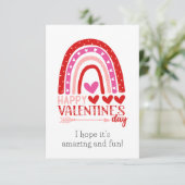 Carte Heureuse Sainte-Valentin Red Rainbow (Debout devant)